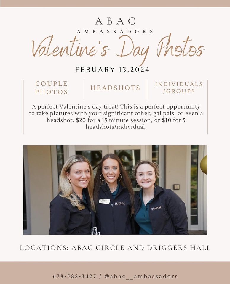 Image of Valentines Day Photoshoot by the ABAC Ambassadors