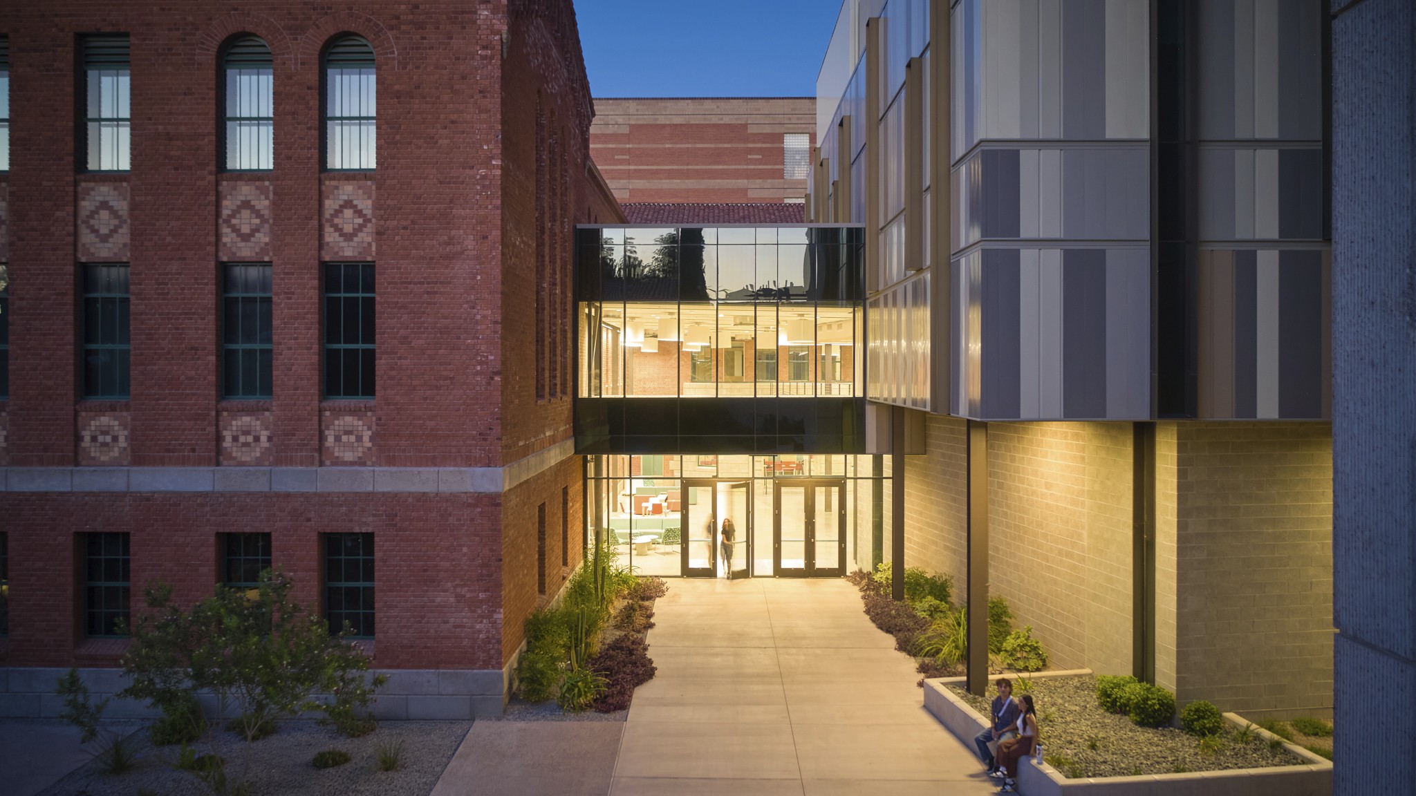  Old Chemistry and Chemistry Commons buildings at dusk.