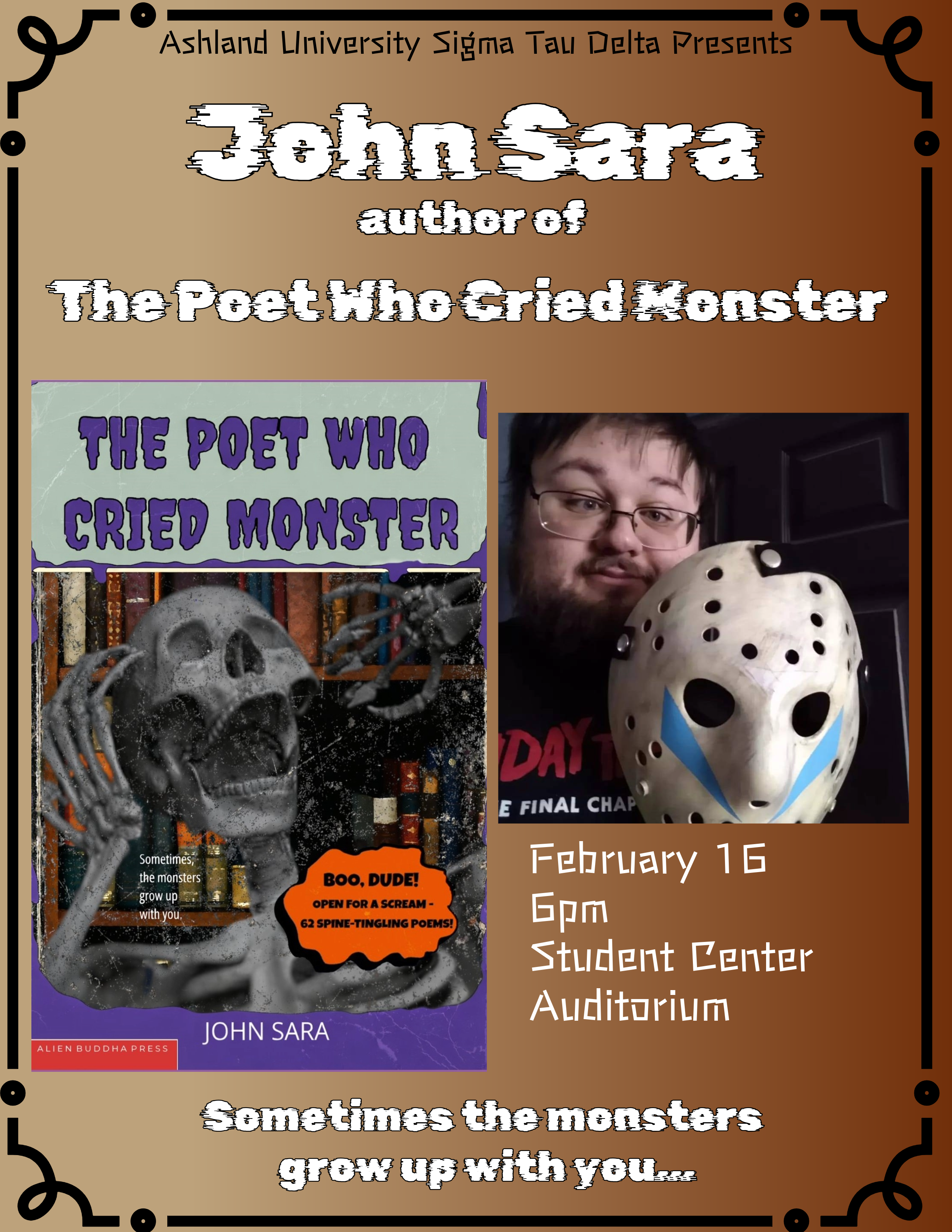 Image of The Poet Who Cried Monster- A reading by John Sara