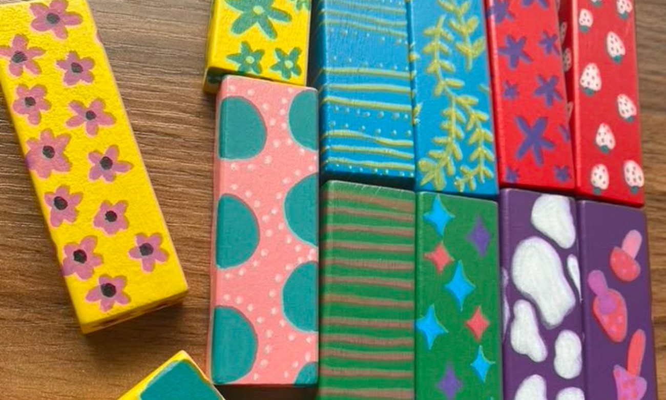 Image of Jenga Block Painting