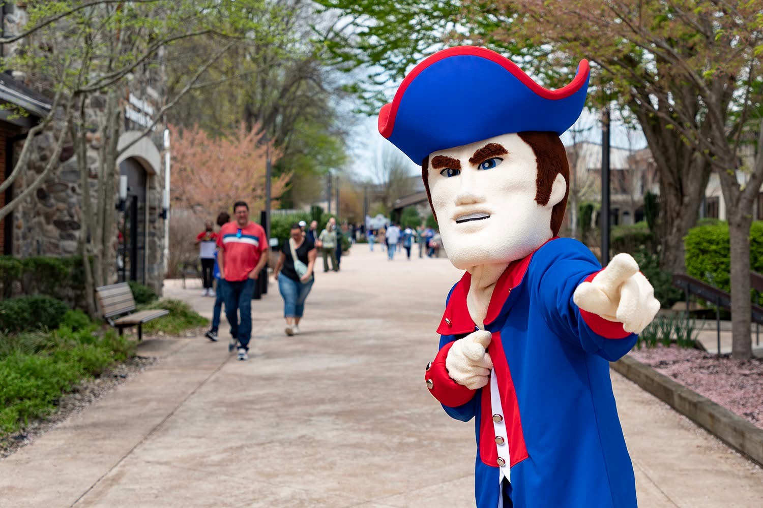 Jersey Blue mascot on Lincroft campus