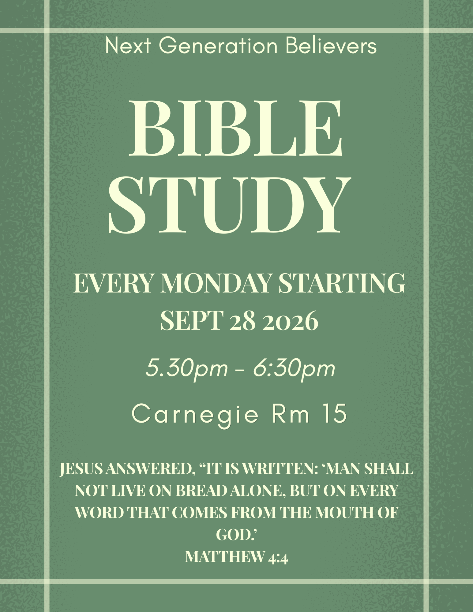 Image of Next Gen Believers Weekly Bible Study