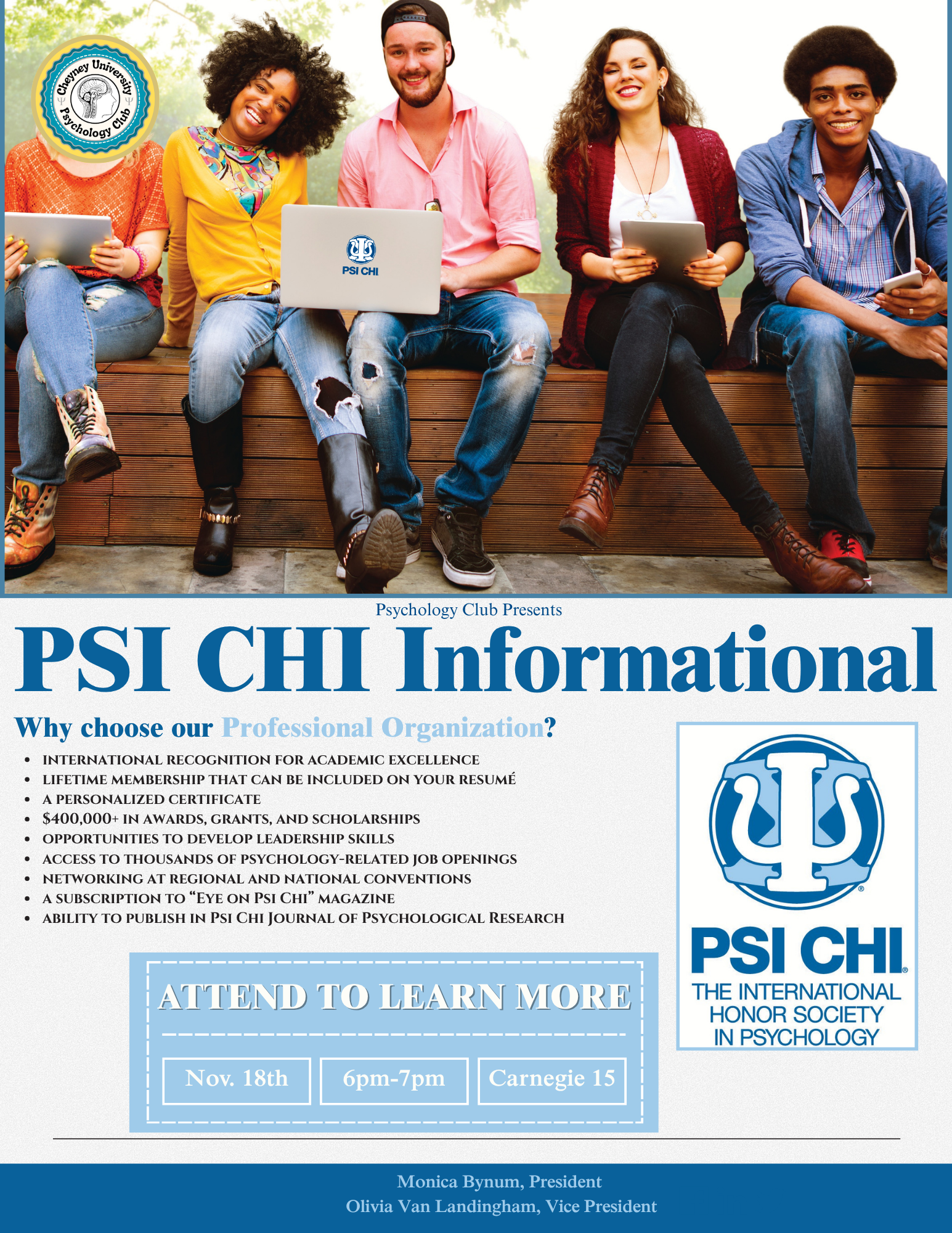Image of Psychology Club: Psi Chi Info Session
