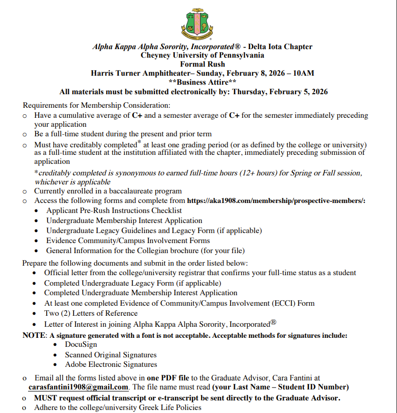 Image of Rush Meeting Alpha Kappa Alpha Sorority Inc