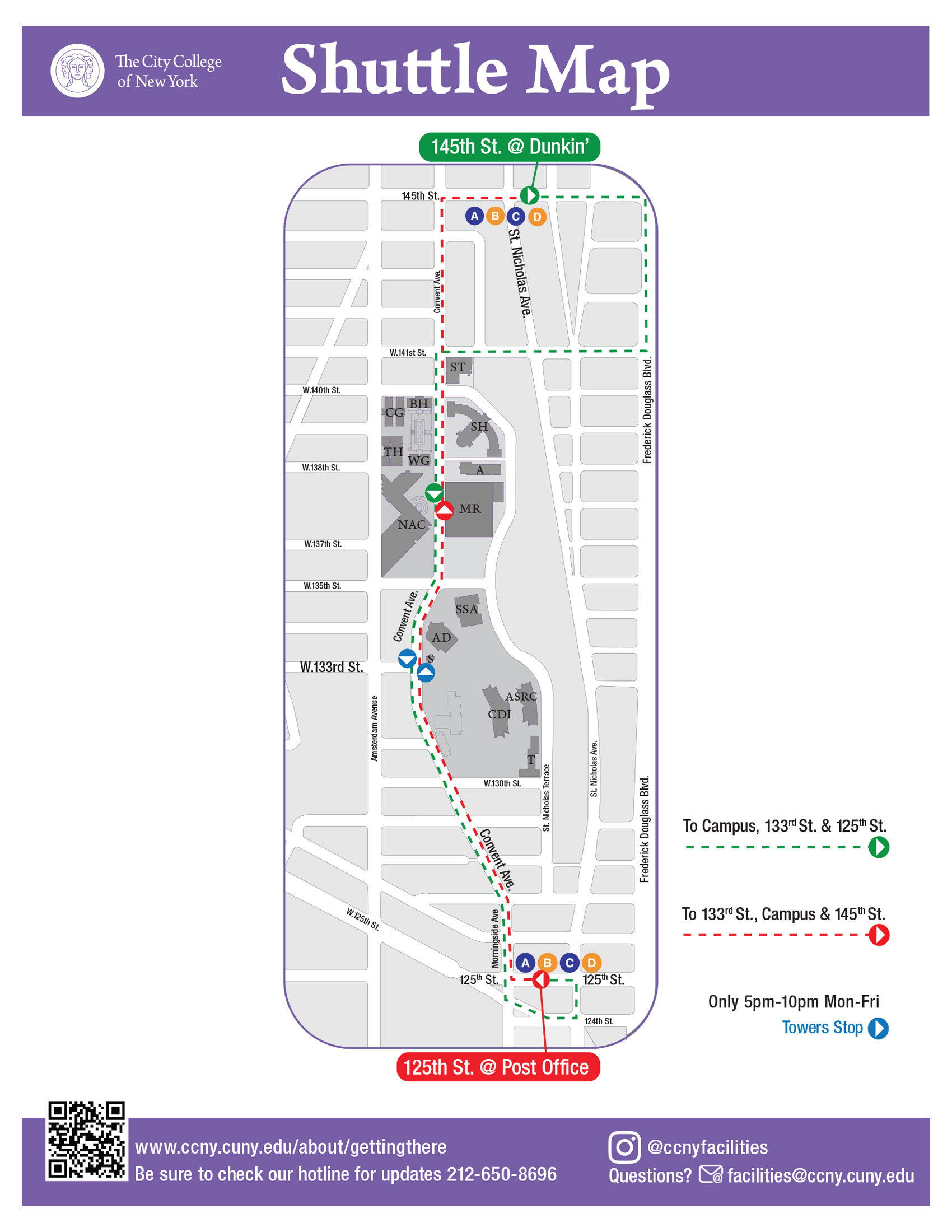 CCNY Shuttle Bus Map