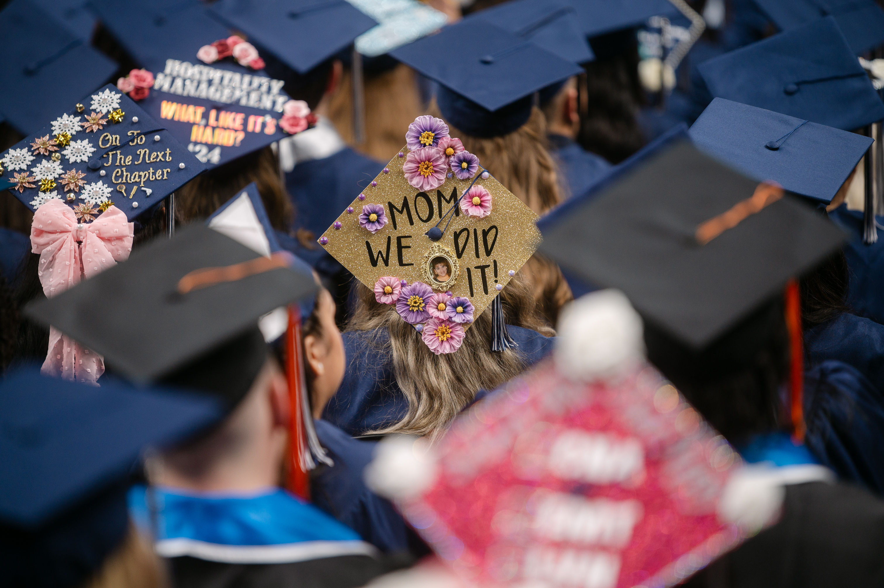 A sea of graduation caps at Del Mar College graduation