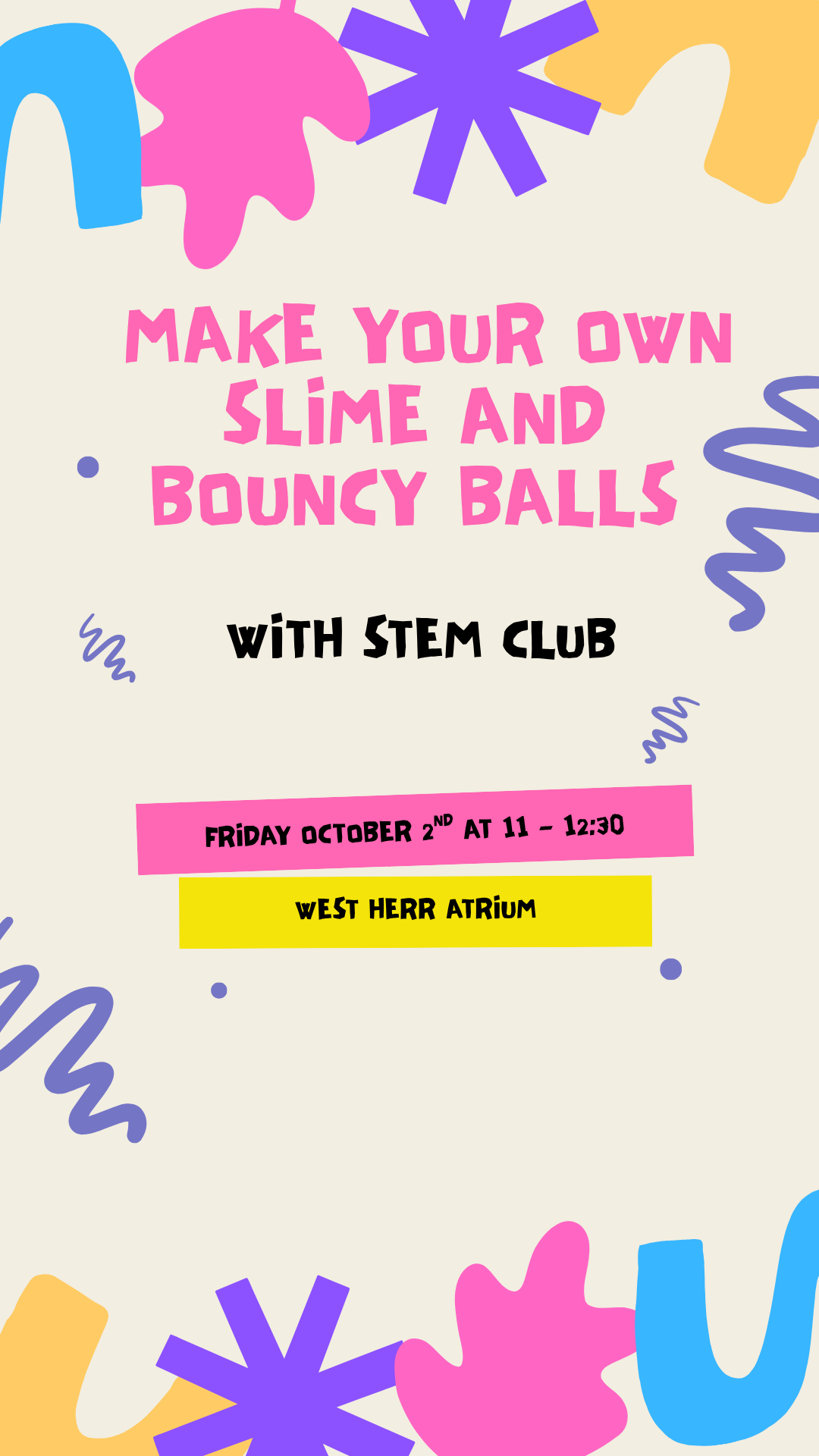 Image of STEM Club event (making slime and bouncy balls)