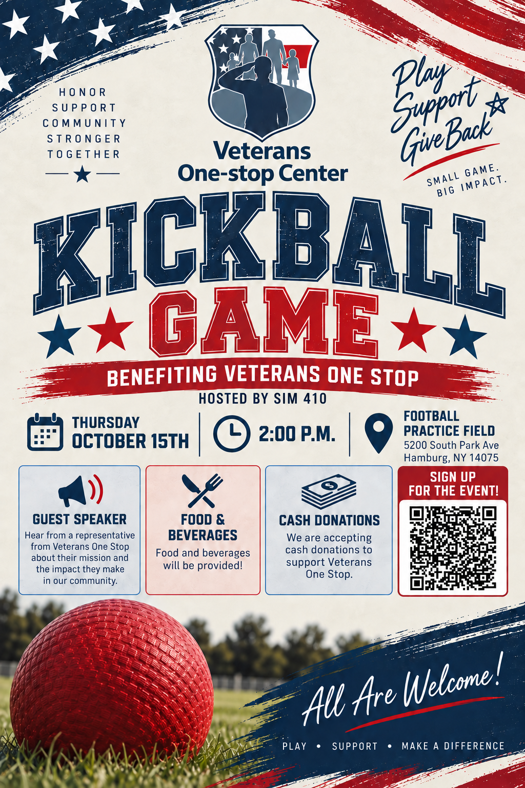 Image of Kickball Game Benefiting Veterans One Stop