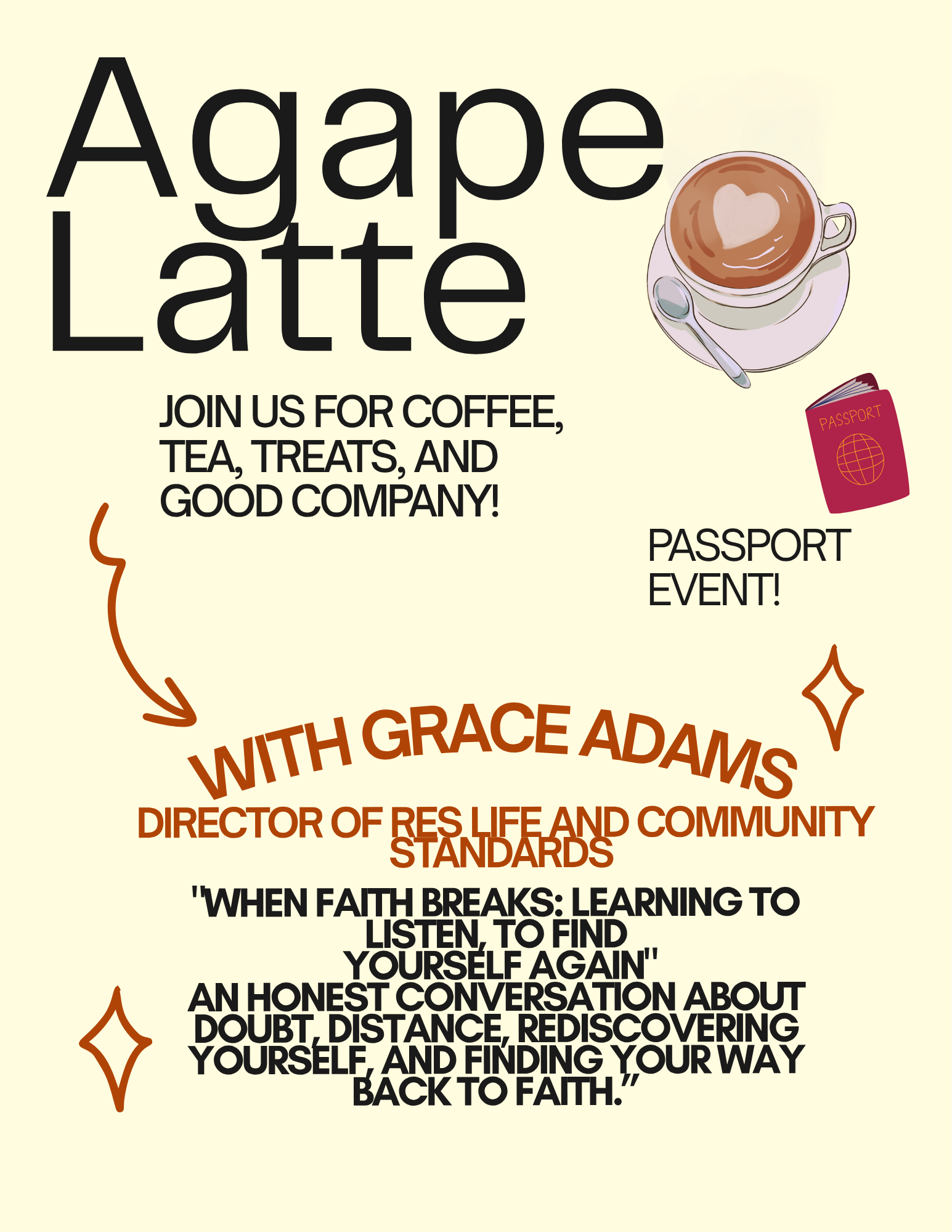 Image of Agape Latte with Grace Adams (Passport Event)