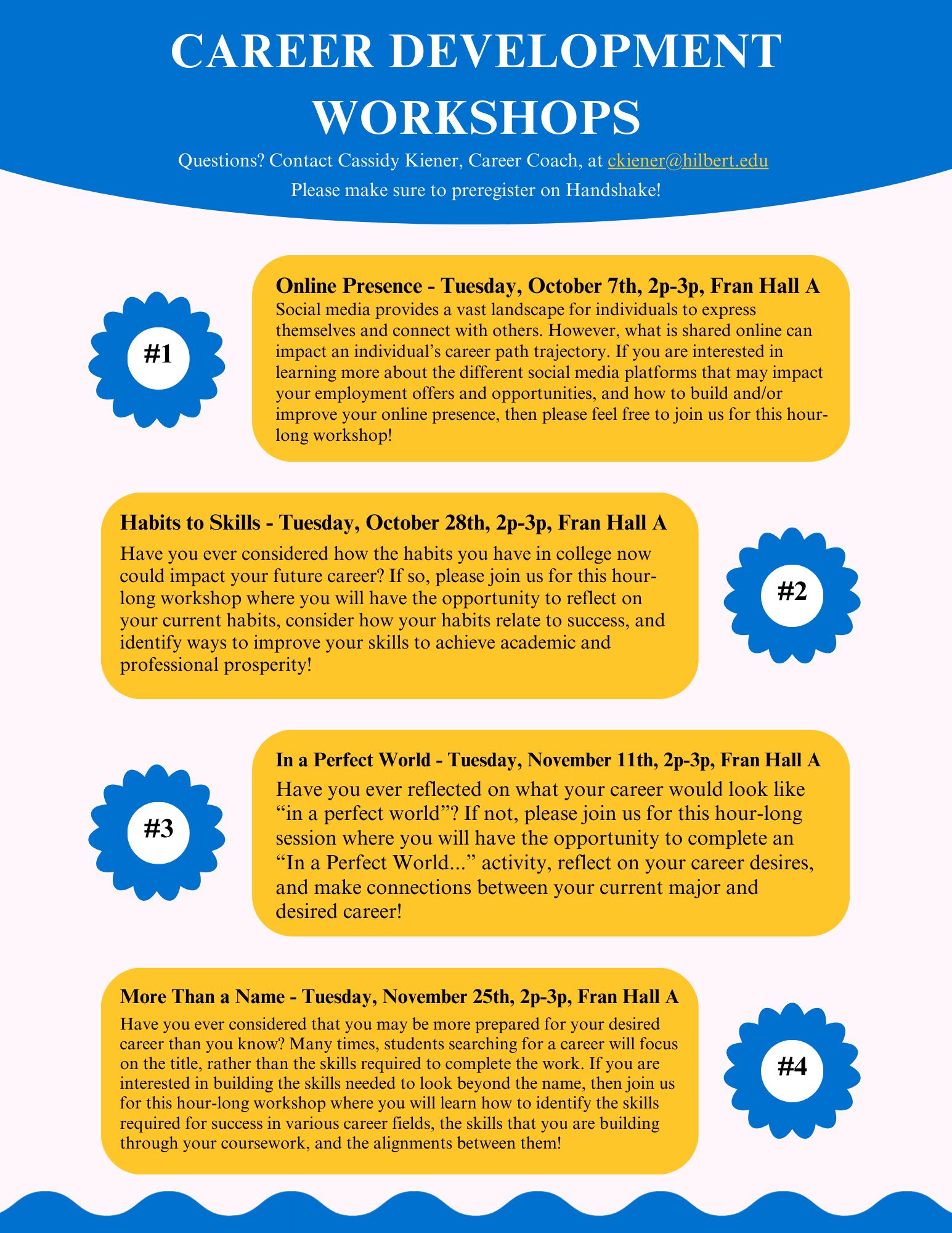 Image of Career Development Workshops (Passport Event)