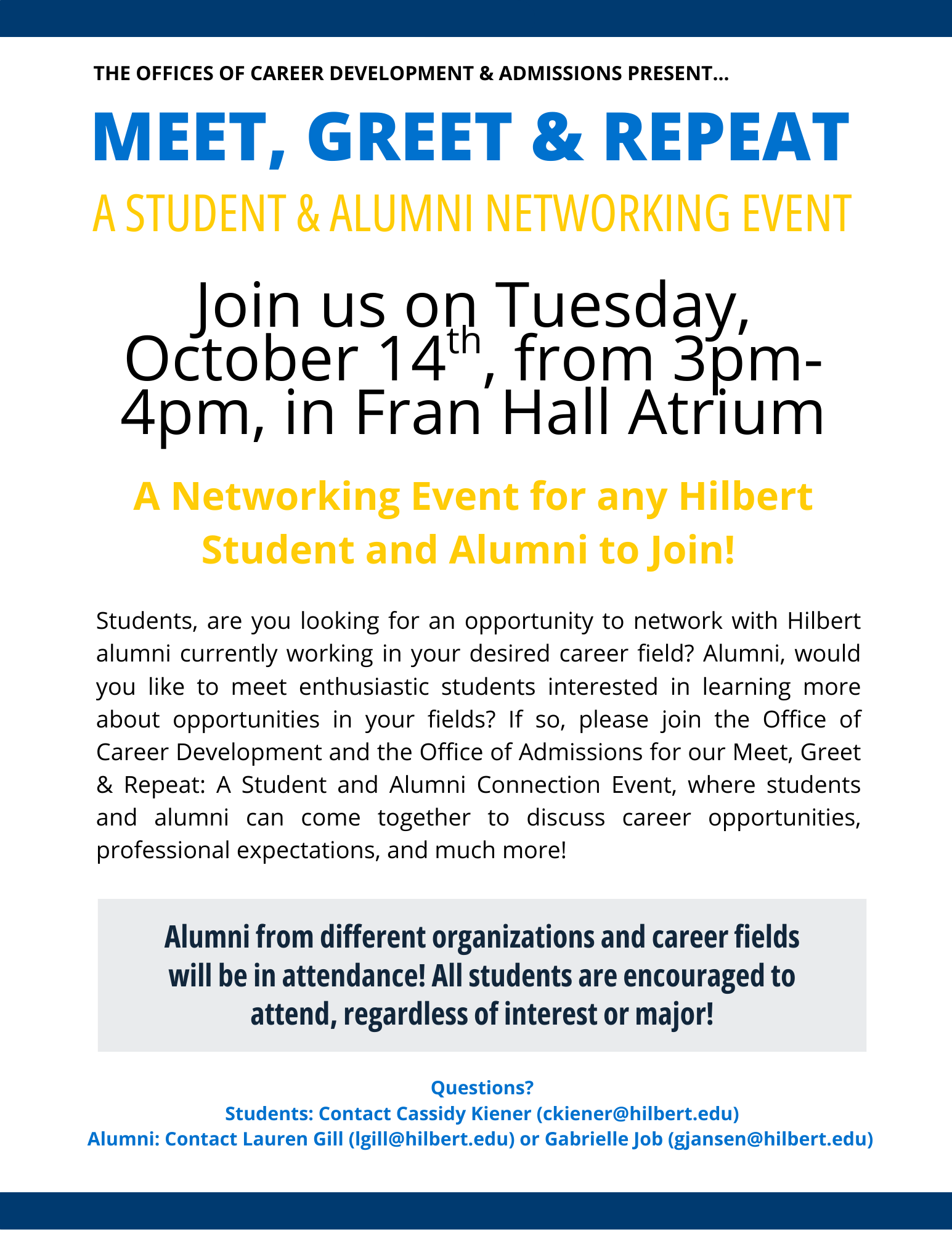 Image of Meet, Greet & Repeat: A Student & Alumni Networking Event (Passport Event)