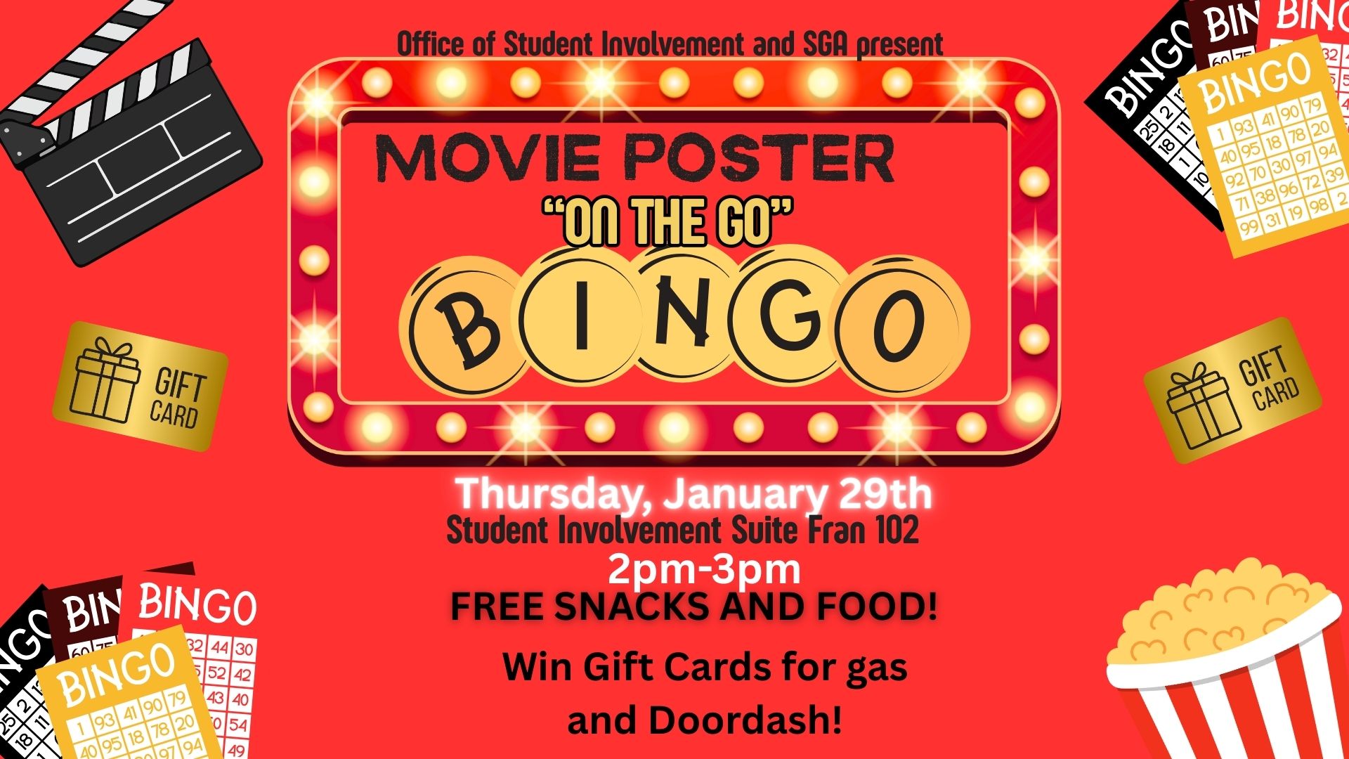 Image of "On the go" Movie Poster Bingo! 