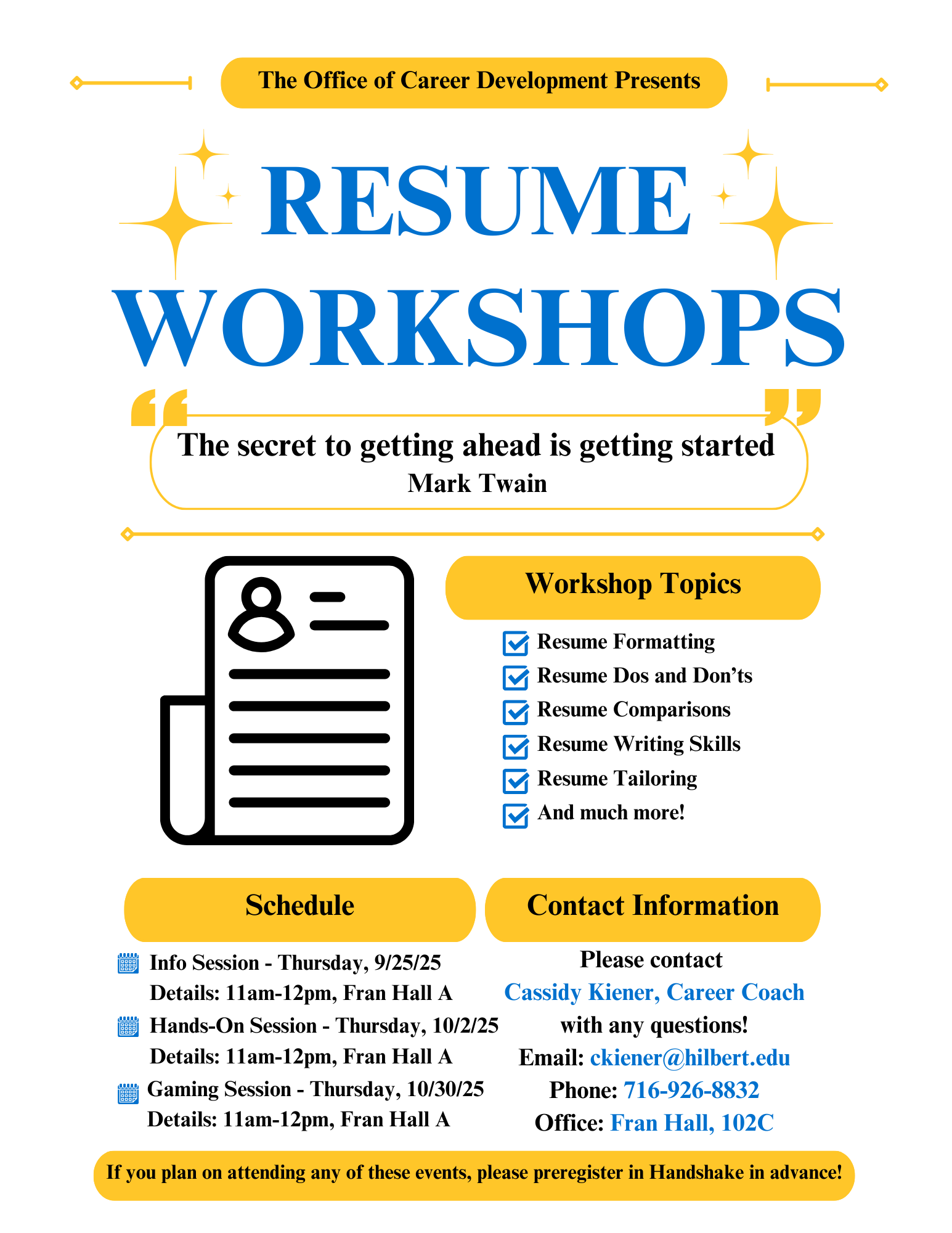 Image of Resume Workshop (Passport Event)
