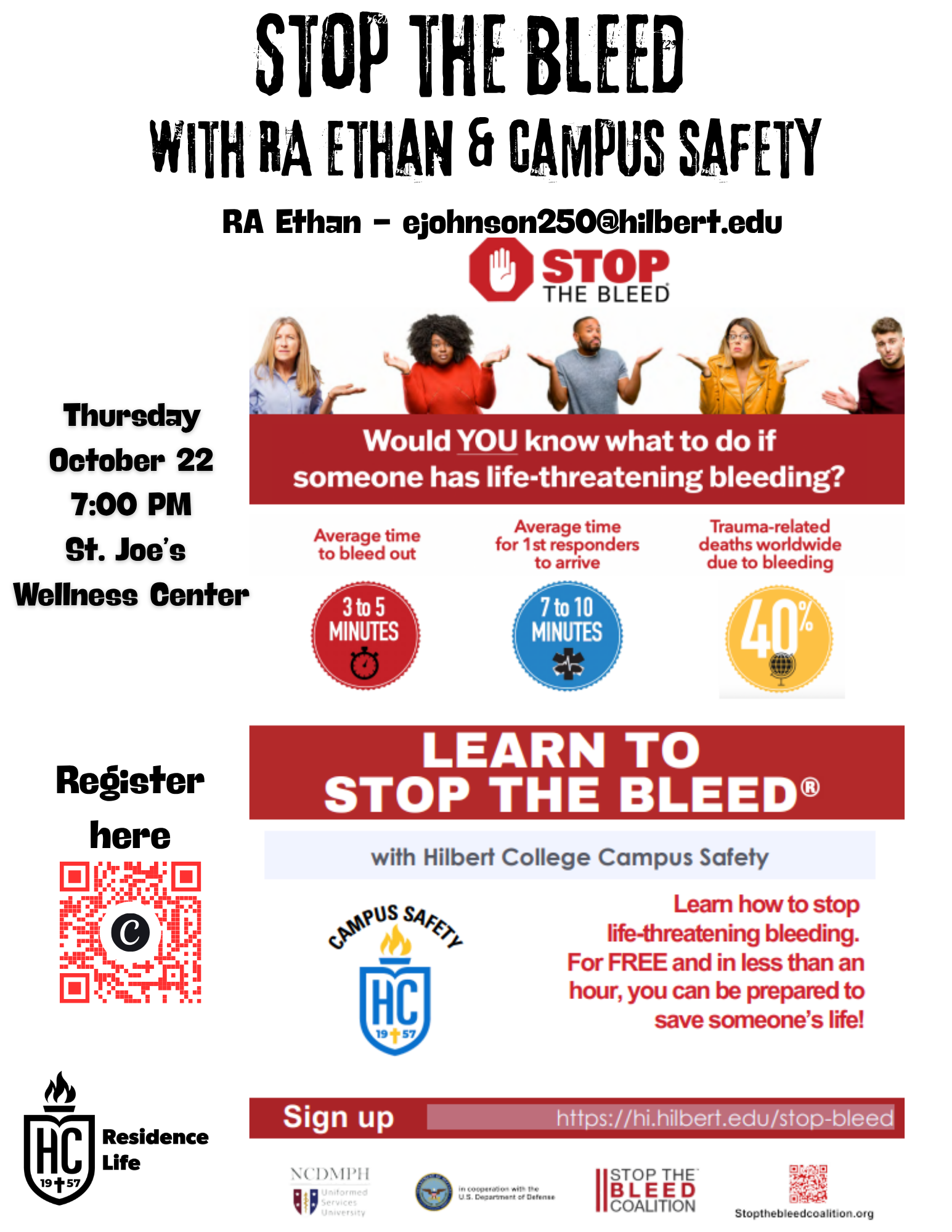 Image of Stop the Bleed! with RA Ethan & Campus Safety (Passport Event)