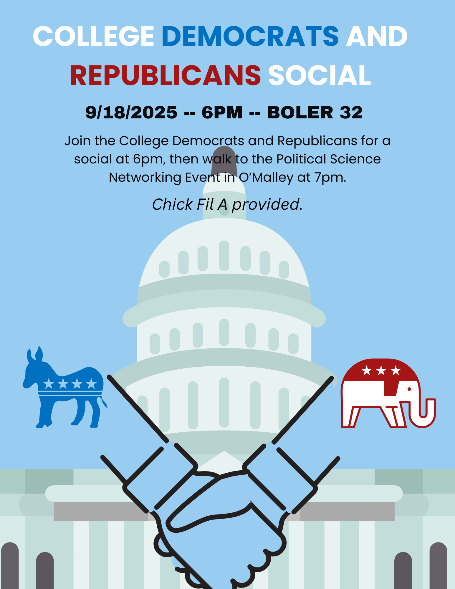 Image of College Democrats and Republicans Social