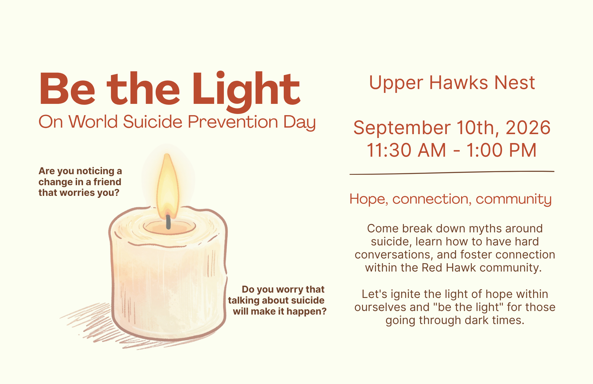 Image of "Be The Light" - World Suicide Prevention Day