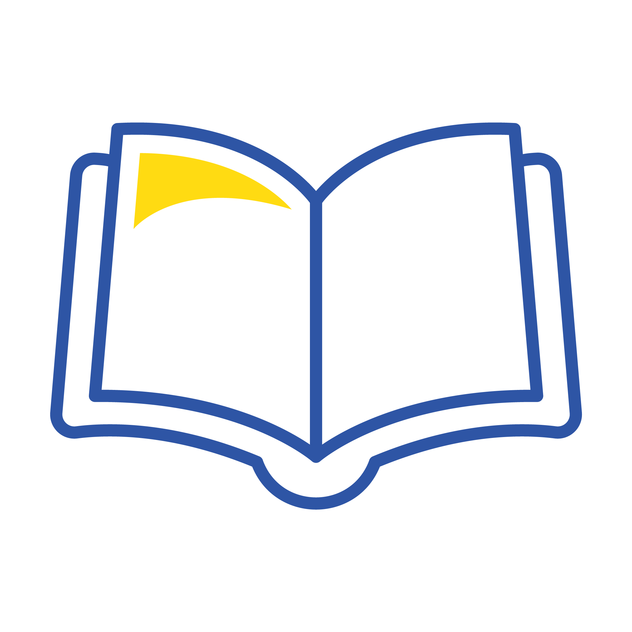 A picture of an open book