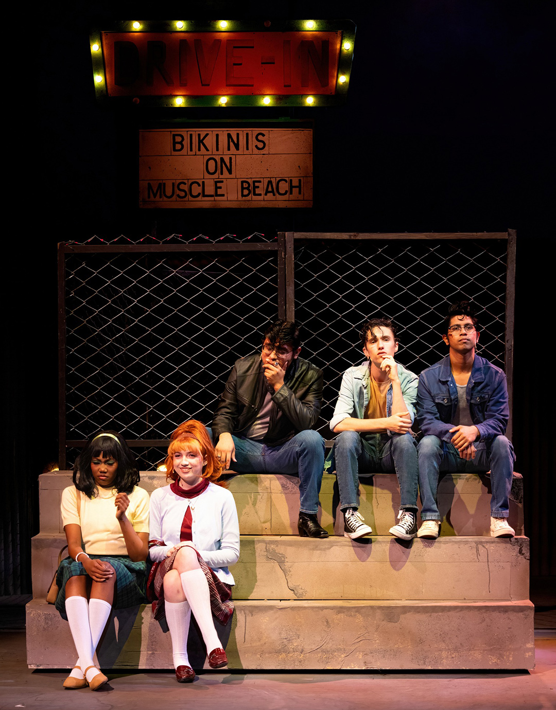 students in costume for a theatre performance