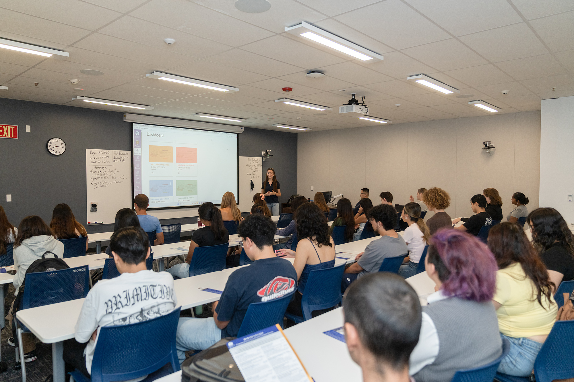 Student sitting in a classroom