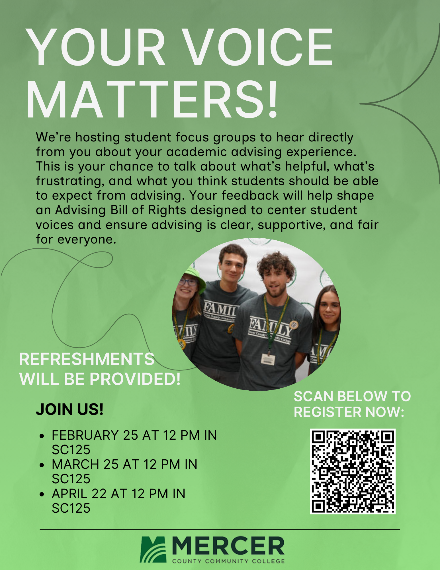 Image of Your Voice Matters!: Advising Student Focus Group