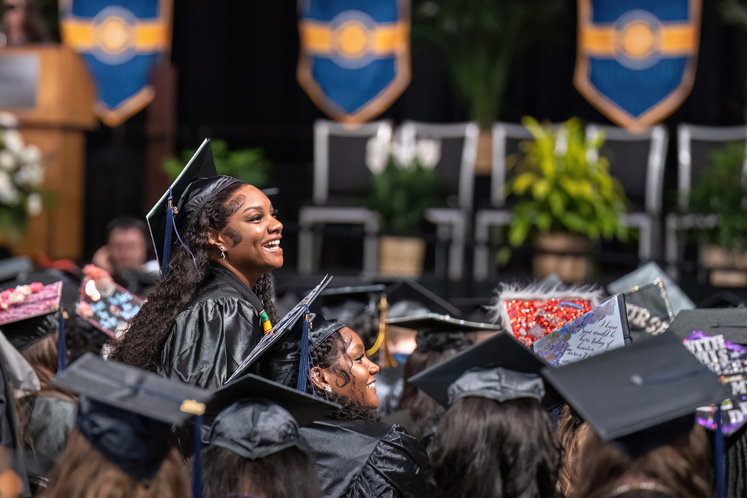 Students at graduation