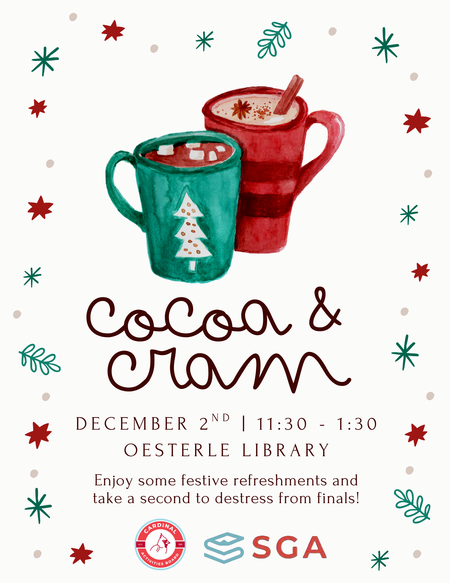 Image of Cocoa and Cram Hosted by SGA and CAB