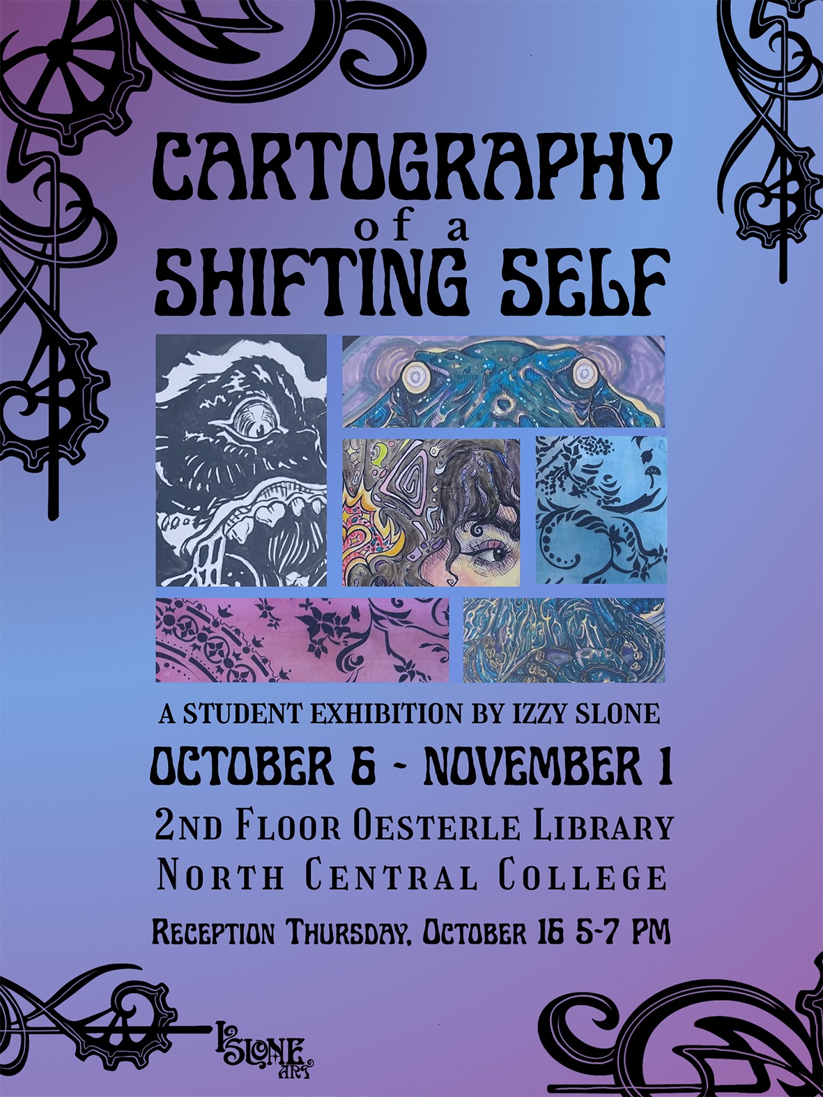 Image of "Cartography of a Shifting Self" exhibition and reception