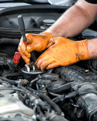 Mechanic working on an Engine