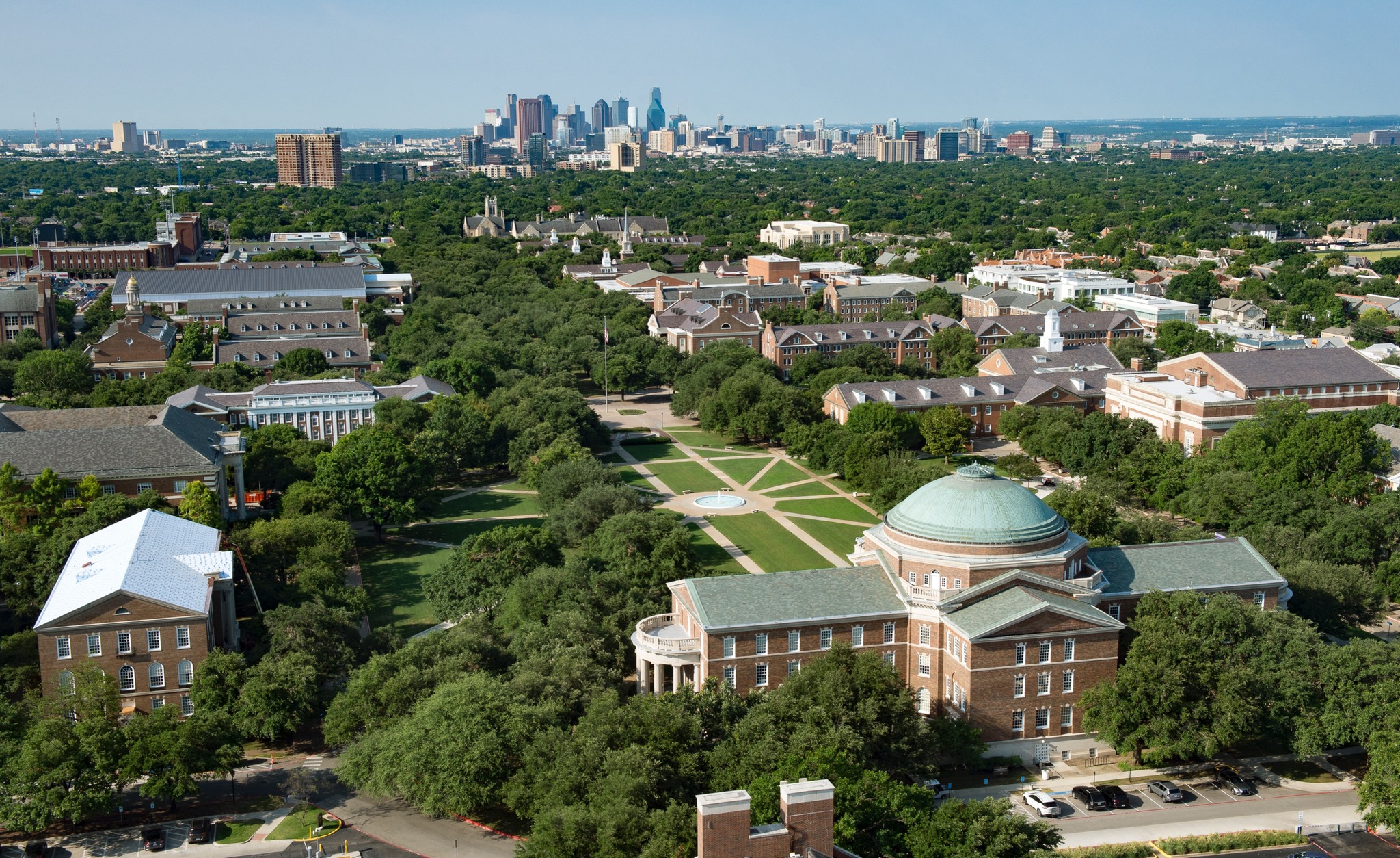 Campus Picture with Dallas Skyline in Background