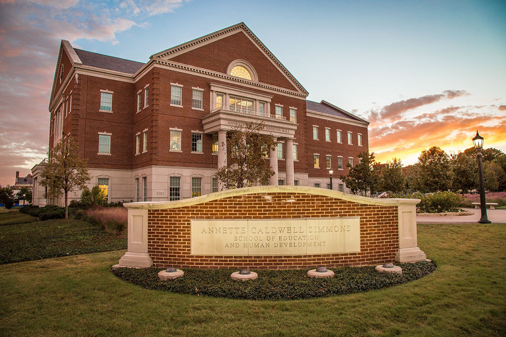 Sunset exterior building Simmons