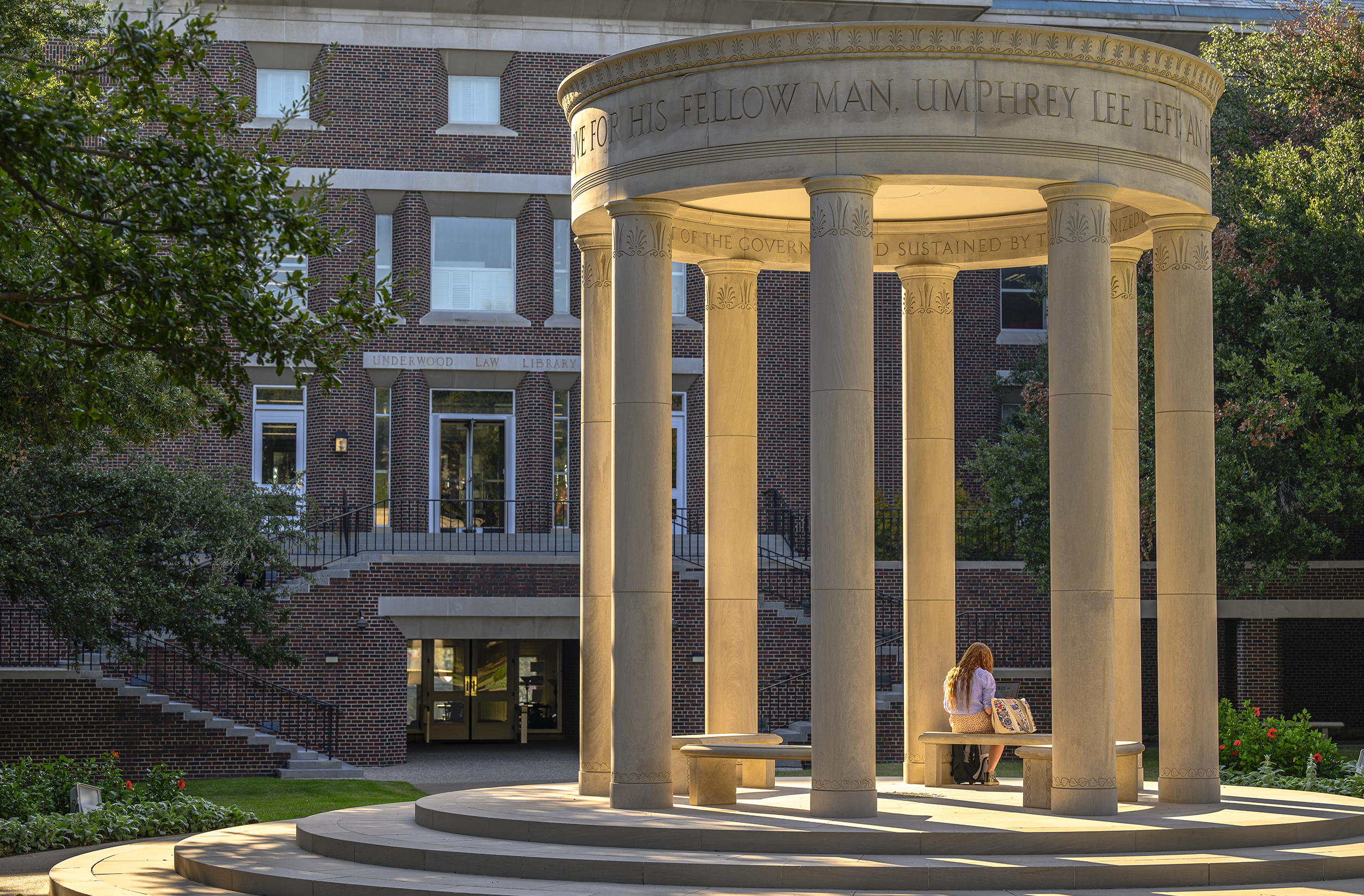 Dedman Law Quad at Sunset