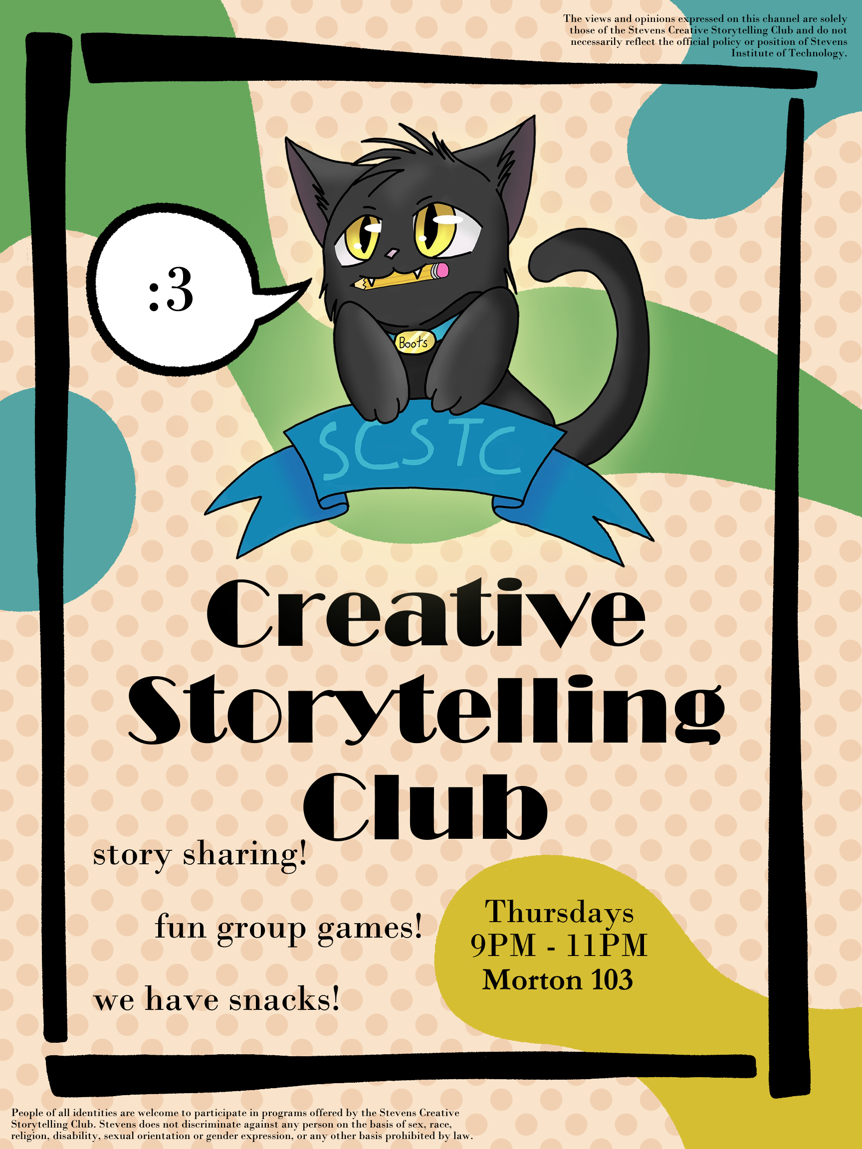 Image of Stevens Creative Storytelling Club April Fools Meeting