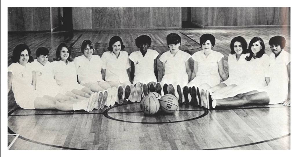Old photo of Lady Cards Basketball team