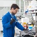 Working in a BioEngineering laboratory.