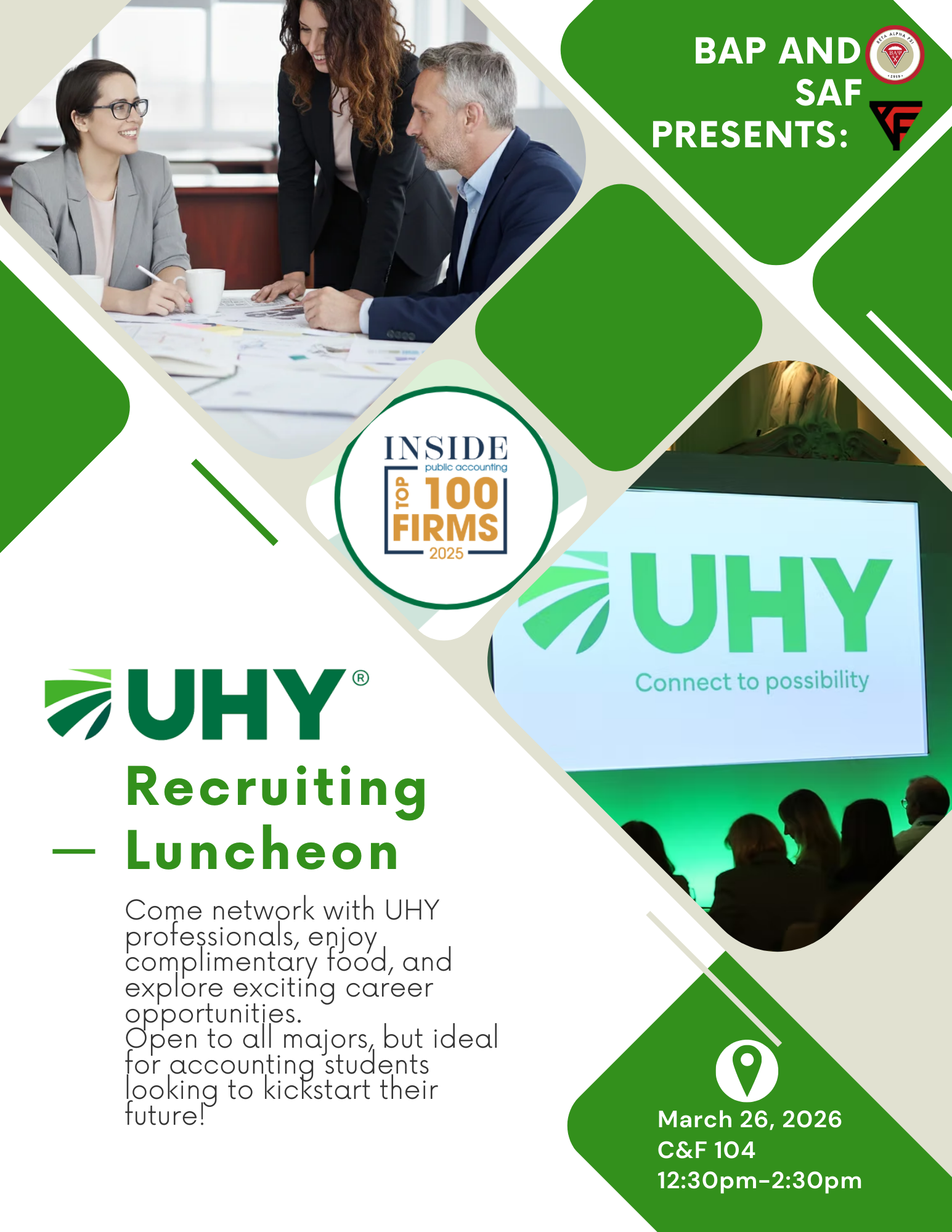 Image of Student Accounting Firm + Beta Alpha Psi: UHY Luncheon