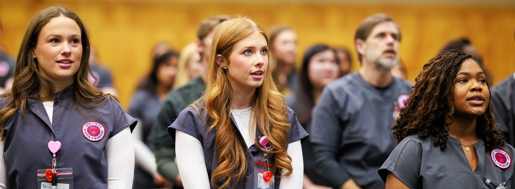 Nursing students reciting the Honor Code.