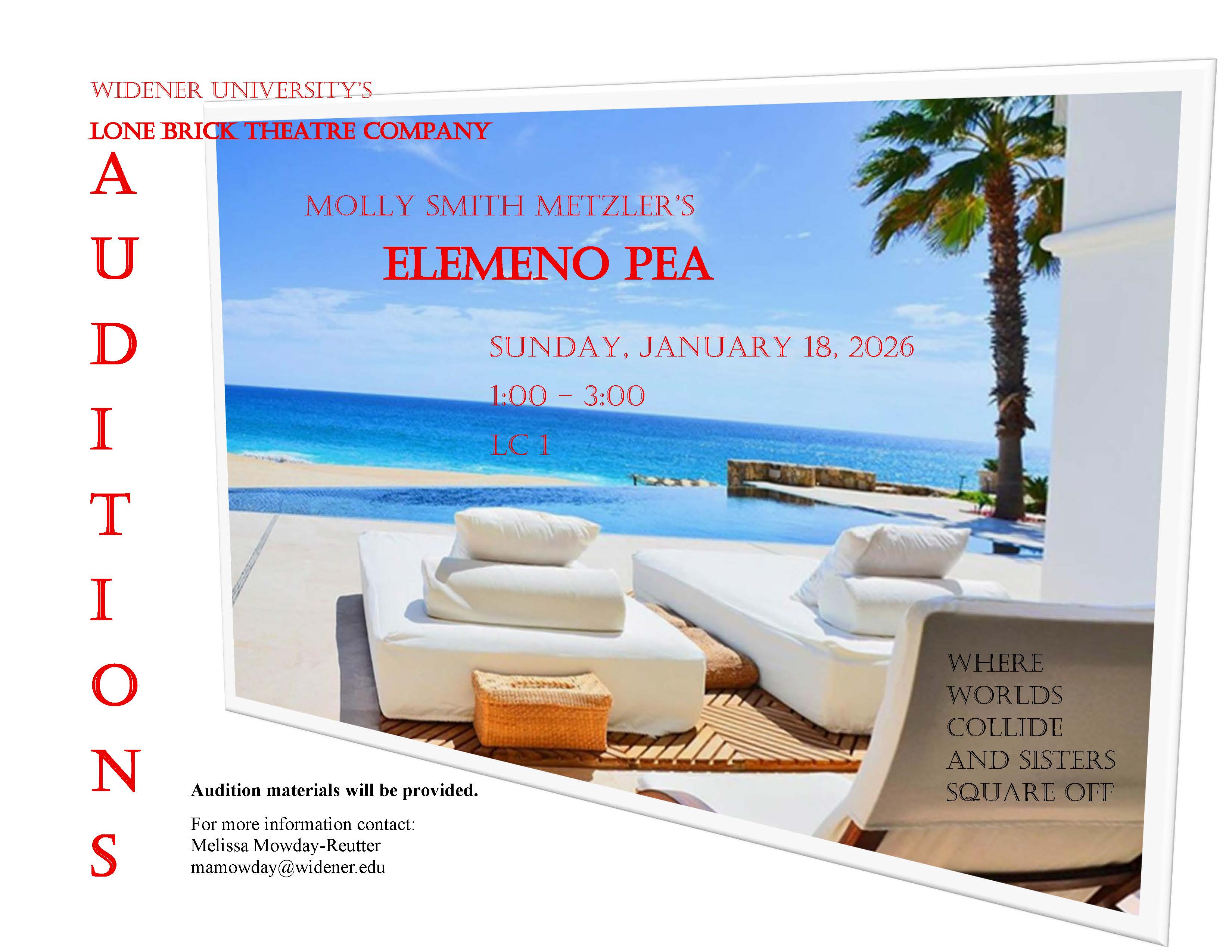 Image of Auditions for Lone Brick Theatre Company