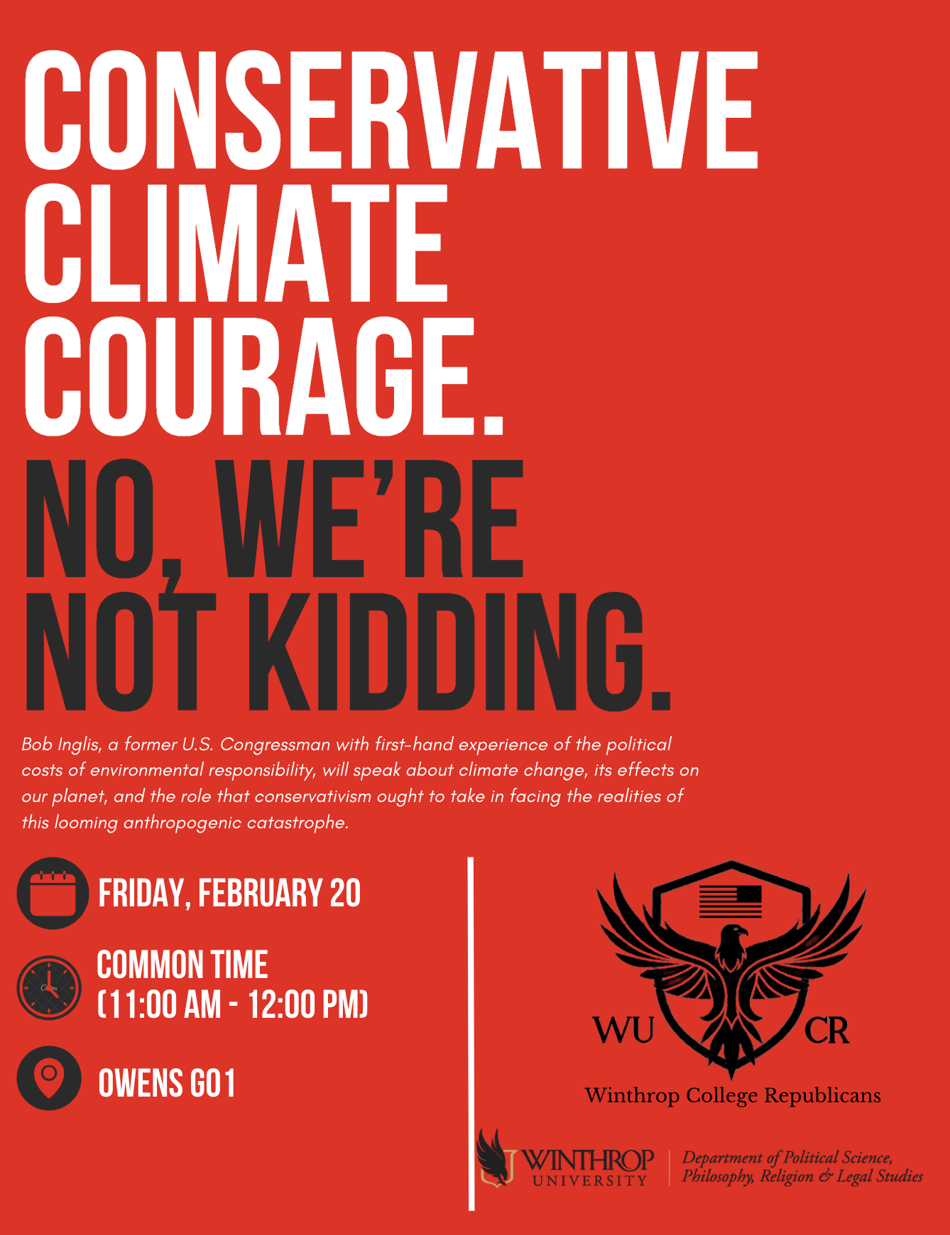 Image of CONSERVATIVE CLIMATE COURAGE NO. WE'RE NOT KIDDING.