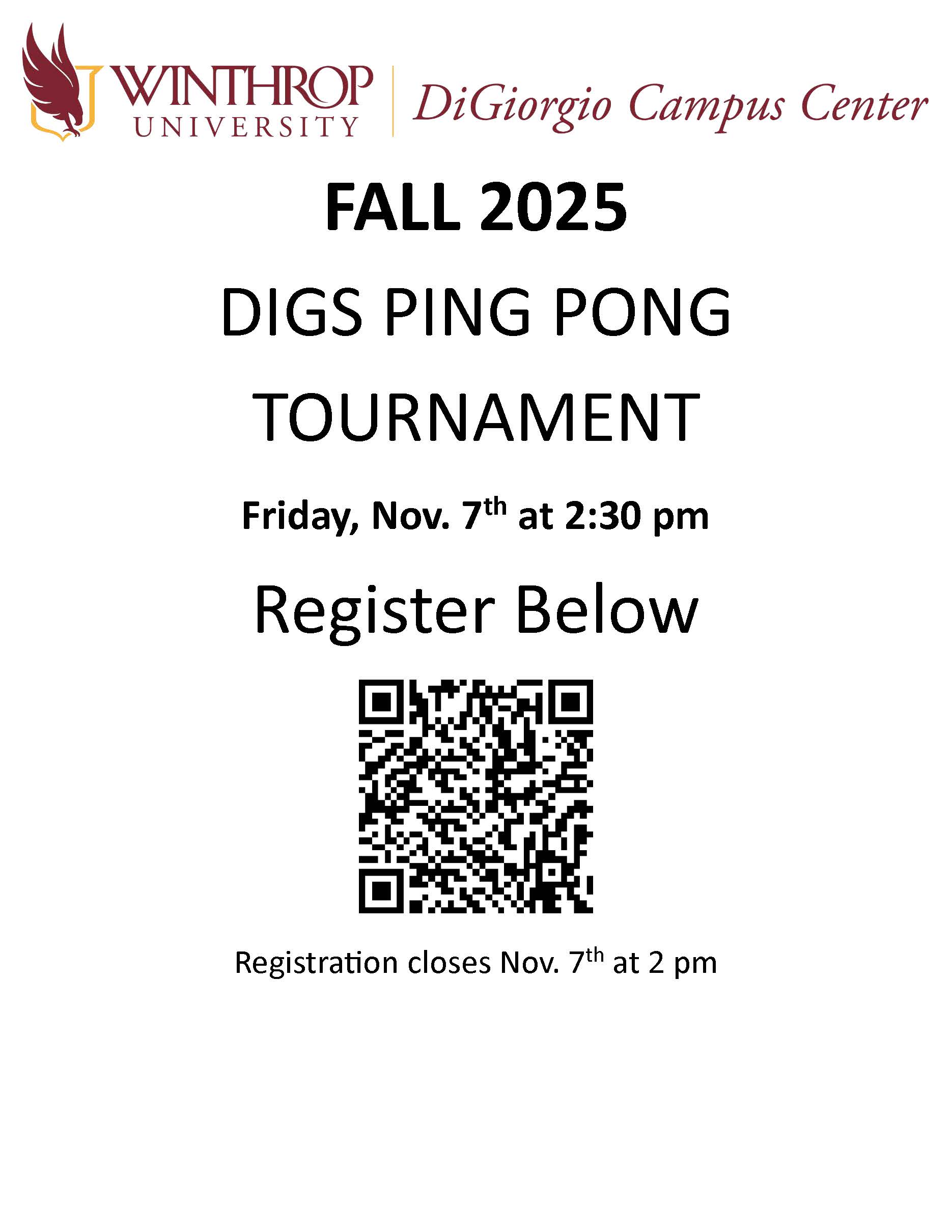 Image of DIGS Fall 2025 Table Tennis Tournament 