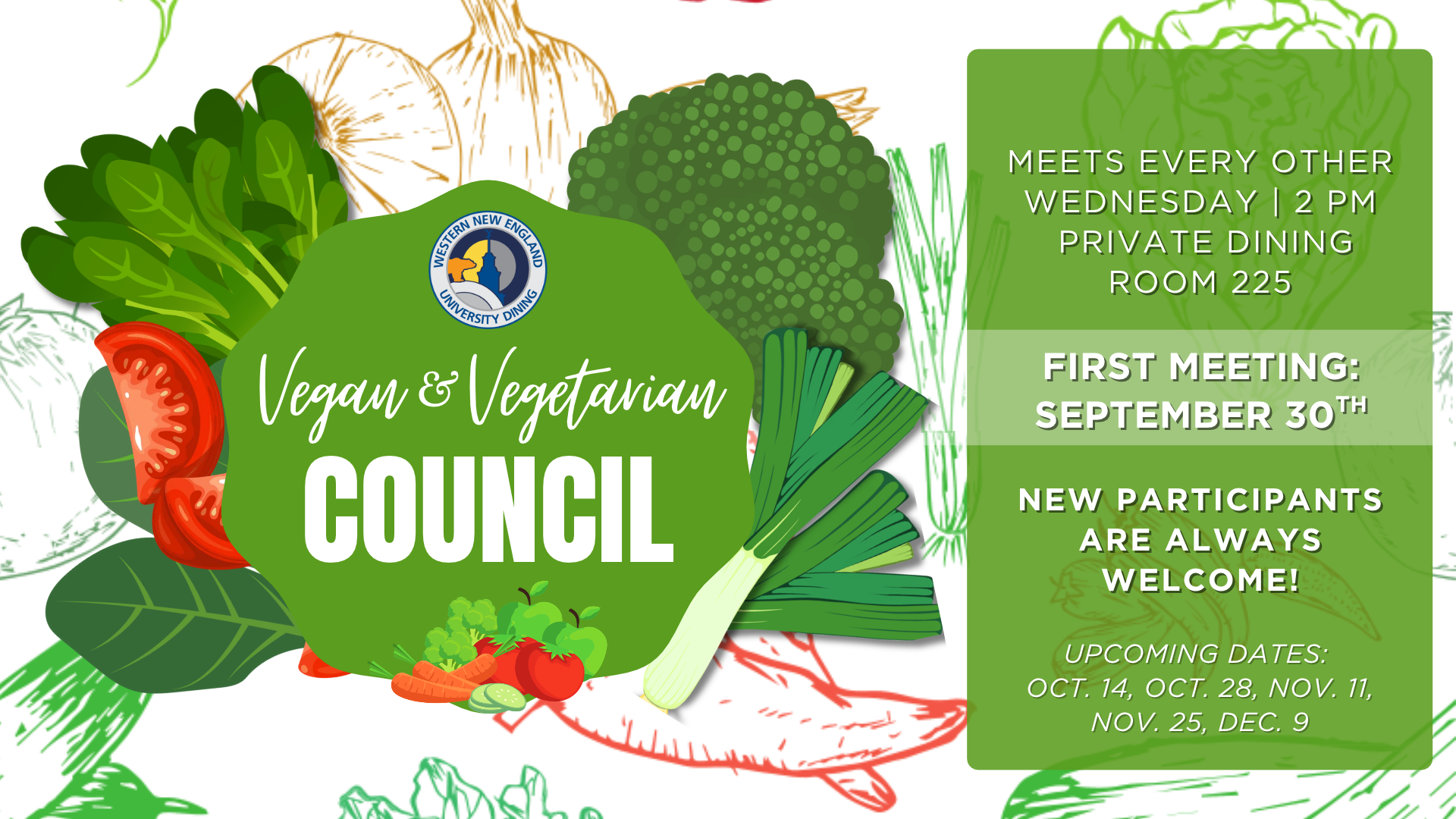 Image of Vegan & Vegetarian Council Meeting with the Dining Services Team