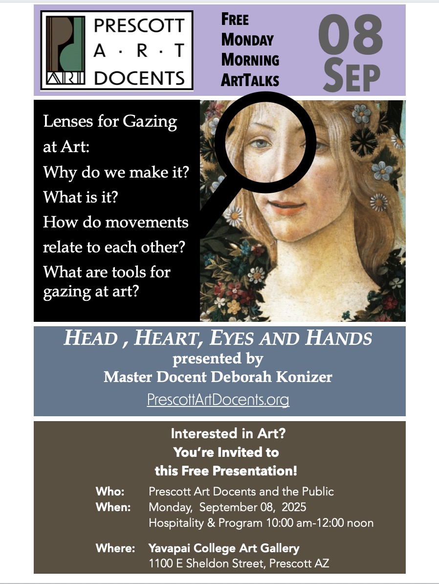 Image of Prescott Art Docent's Monday Morning Art Talk